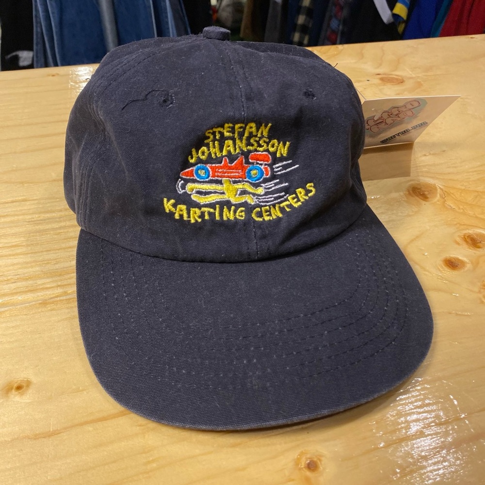 Vintage Keith Haring / Stefan Johansson racing cap. Rare 90s art cap OFSA black